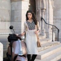 White Embroidered Salwar Suit