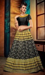 Yellow Designer Embroidered Lehengas