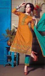 Yellow Embroidered Salwar Suit